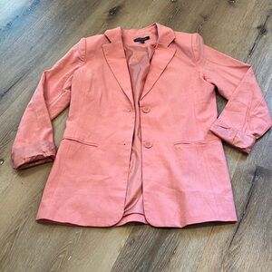 Chadwick's Classics Women's Vintage Pink Blazer Jacket Size 10 Tall
